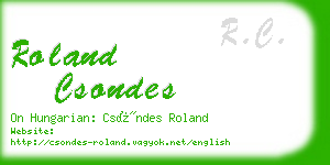 roland csondes business card